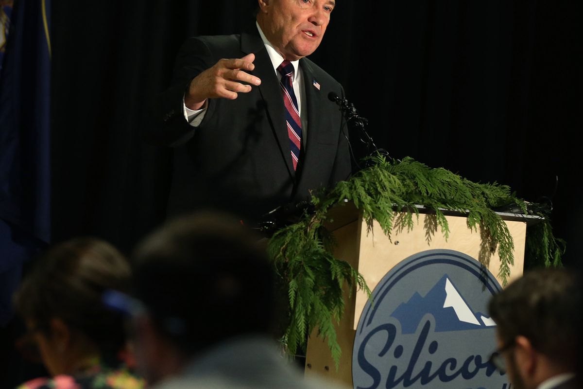 FILE - Gov. Gary Herbert reveals his budget recommendations for fiscal year 2020 at Silicon Slopes headquarters in Lehi on Thursday, Dec. 6, 2018.
