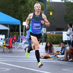 Jared Ward competes in the Deseret News Classic 10K in Salt Lake City on Friday, July 24, 2015. Ward finished first in the 10K race.