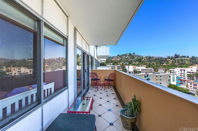 Balcony with view across Hollywood