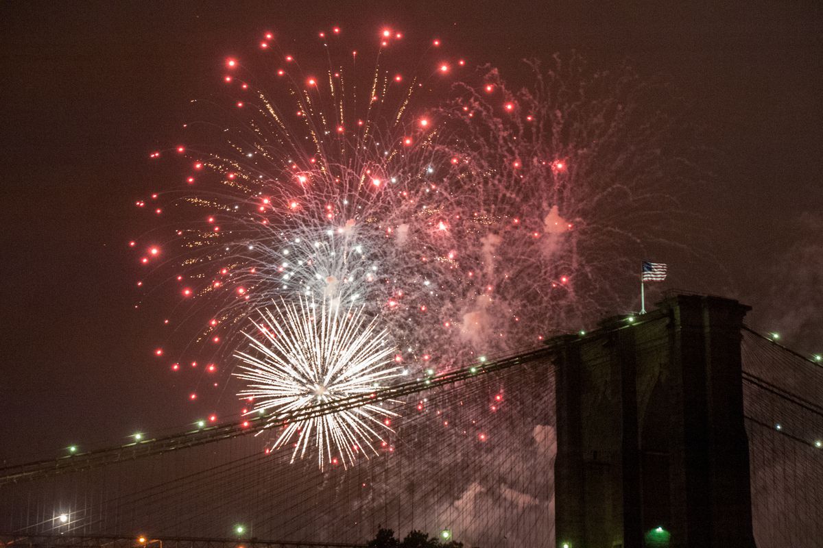 Fourth Of July Fireworks Light Up The Skies Over New York City