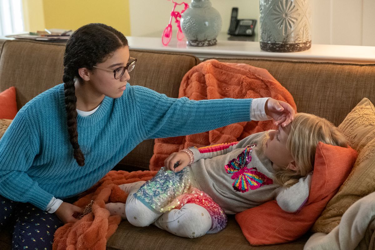 One of the babysitters worries over a sick kid in Netflix’s The Baby-Sitters Club.