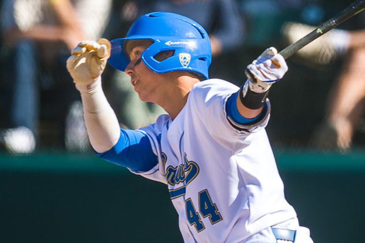Brett Urabe (pictured) and Eric Filia each had clutch, two out RBI hits in the top of the 9th inning to give the Bruins some insurance last night