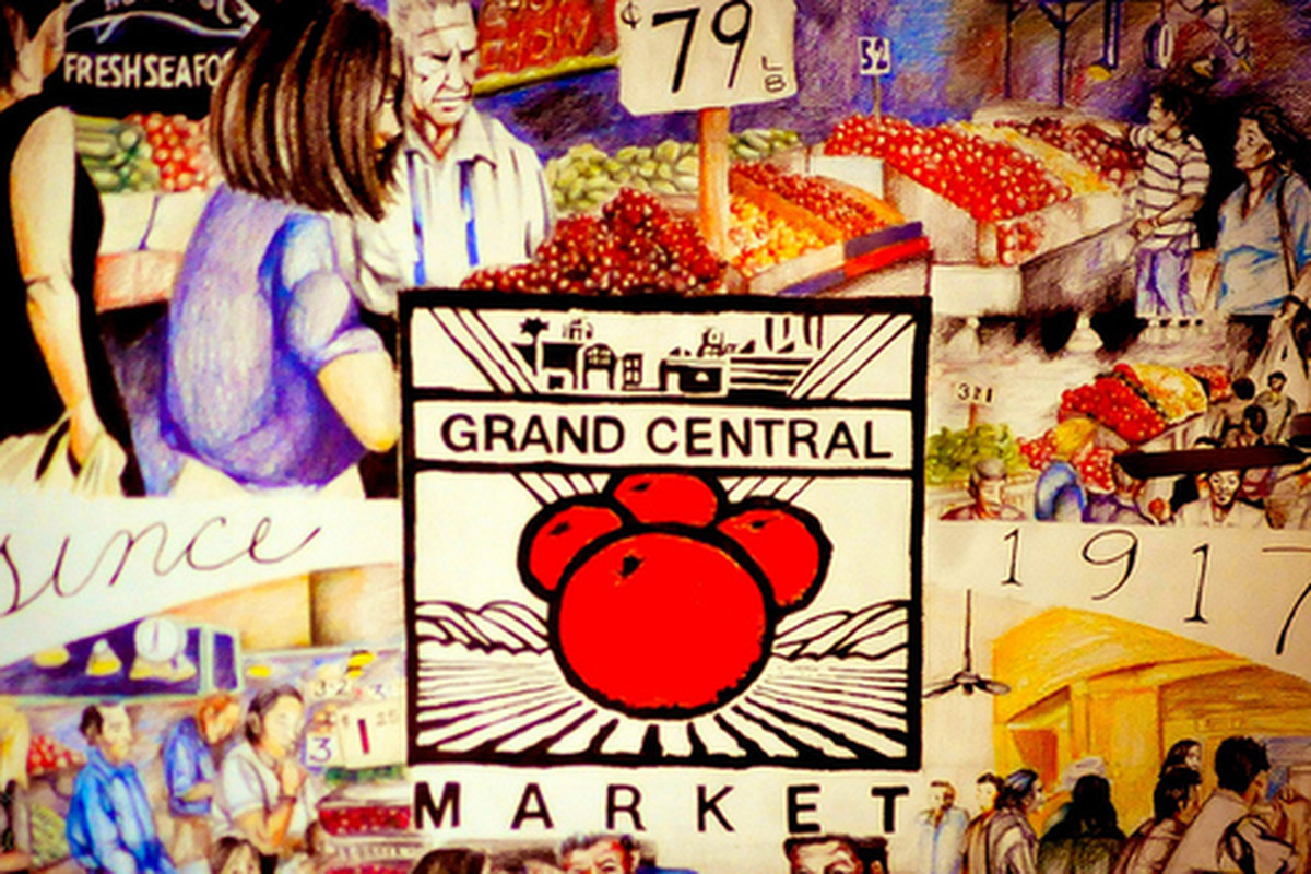 Mural at Grand Central Market, Downtown. 