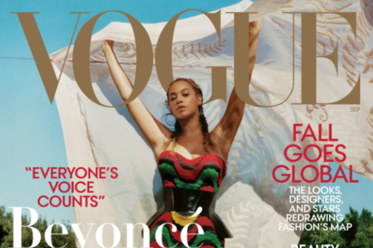 Beyoncé on the September issue cover of Vogue