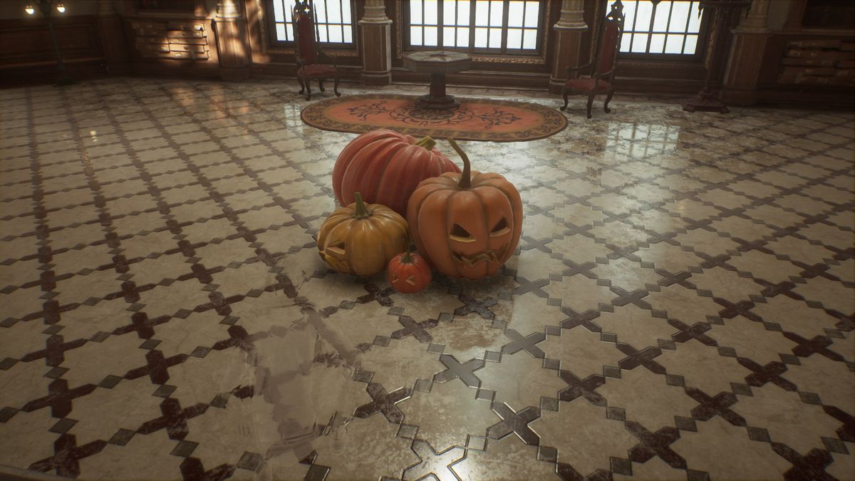 Halloween decorations in the Hogwarts Heritage