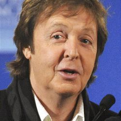 Paul McCartney participates in press conference in New York last year.