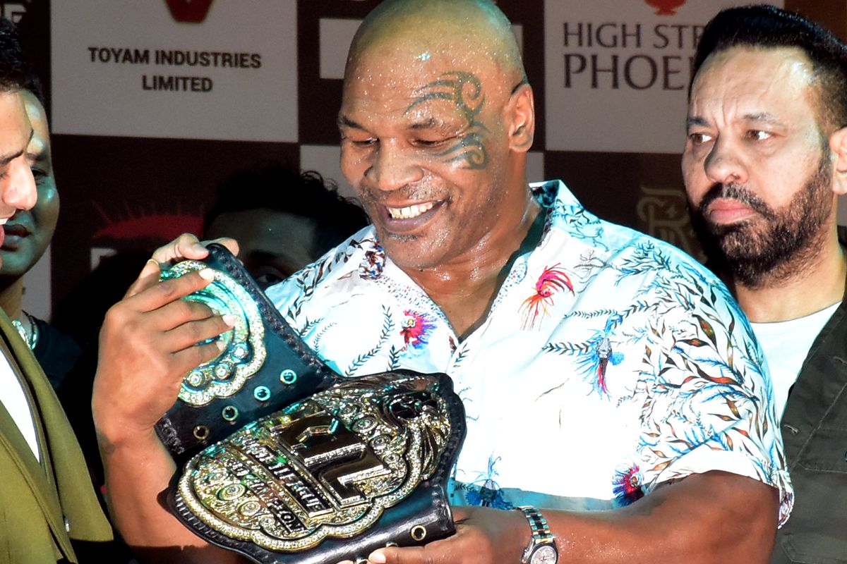 Former world heavyweight boxing champion Mike Tyson seen...