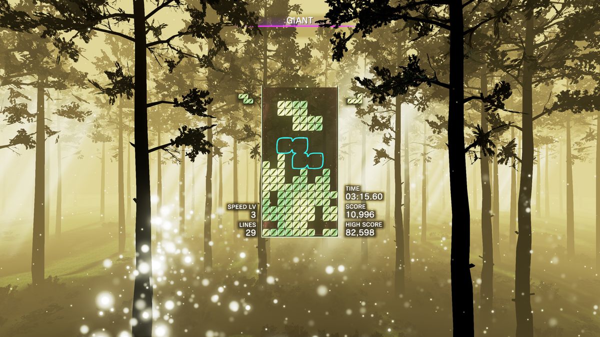 Tetris Effect - Journey Mode ‘Forest Dawn’ background