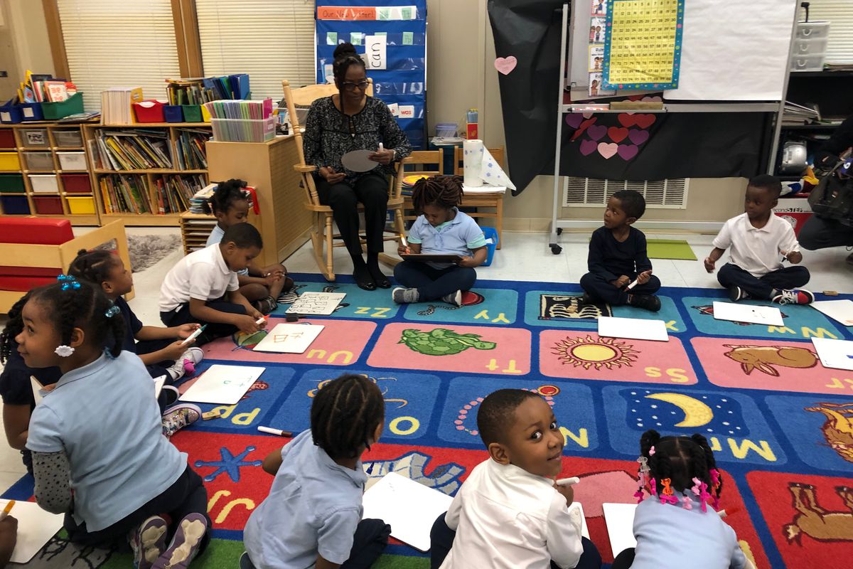 A preschool classroom at John T. Pirie Fine Arts and Academic Center in Chicago's Chatham neighborhood. Chatham is one of 28 neighborhoods where Chicago will expand universal pre-kindergarten next school year.