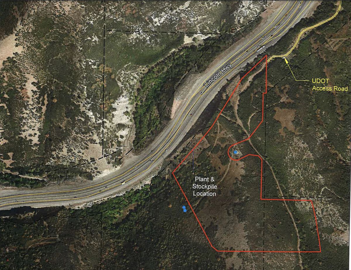 This map shows the general area of Silver Mine. It would be a 20-acre mine in Parleys Canyon used for extracting rocks and minerals. 