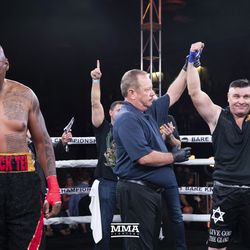 Bobby Gunn wins by KO on Saturday night at Bare Knuckle FC inside Cheyenne Ice & Events Center in Wyoming. 