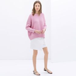<b>Zara</b> Cable Stitch Oversize Sweater, <a href="http://www.zara.com/us/en/woman/knitwear/cable-stitch-oversize-sweater-c565254p1751022.html">$59.90</a>