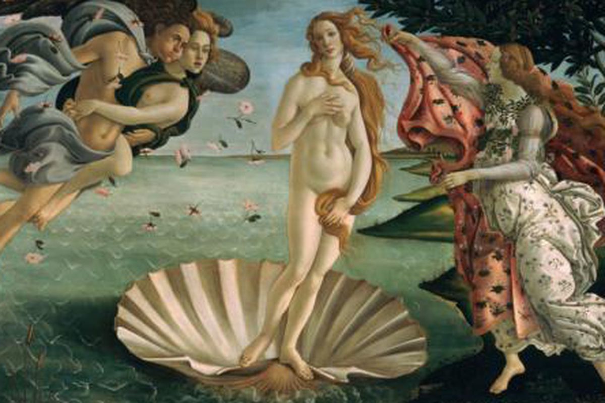 Image via <a href="http://www.wikipaintings.org/en/sandro-botticelli/the-birth-of-venus-1485">WikiPaintings</a>