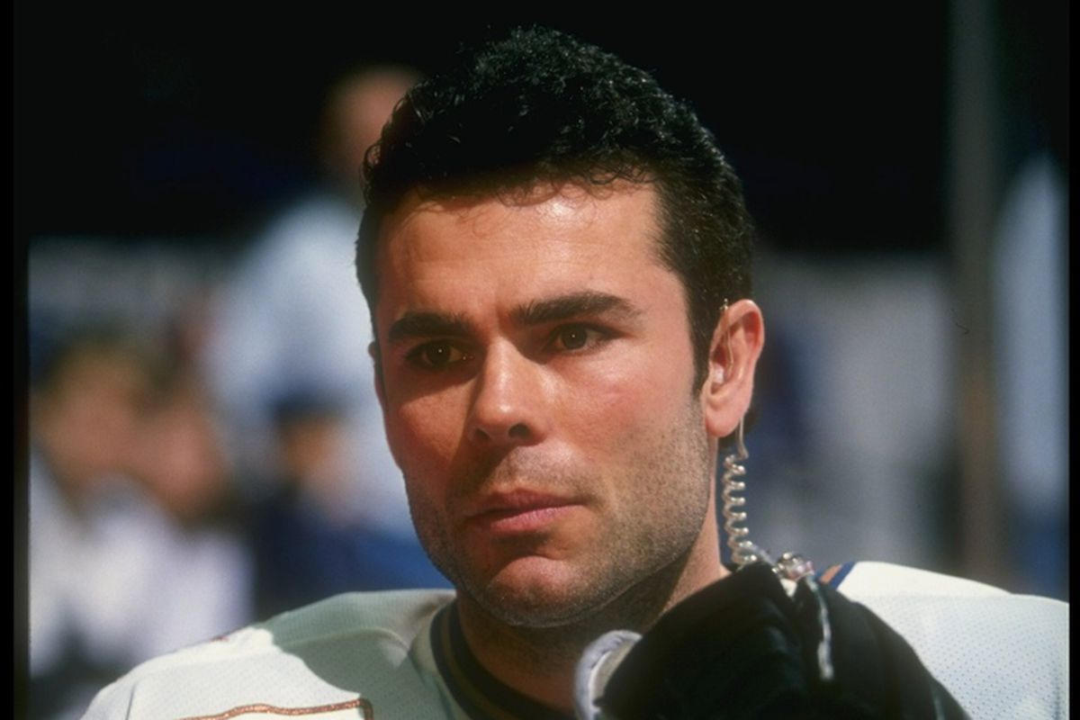  4 Mar 1997: Center Adam Oates of the Washington Capitals looks on4 during a game against the Calgary Flames at the USAir Arena in Landover, Maryland. The Capitals won the game, 2-1. 