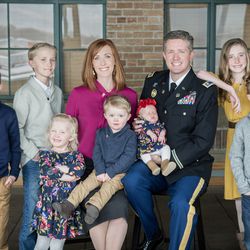 North Ogden Mayor Brent Taylor, who also served as a major in the Utah Army National Guard, is pictured with his wife and seven children. Taylor was killed in Afghanistan on Saturday, Nov. 3, 2018. He deployed in January 2018 for an anticipated 12 months of military service. His deployment marked the first known time in state history a sitting mayor left for wartime service in Utah.