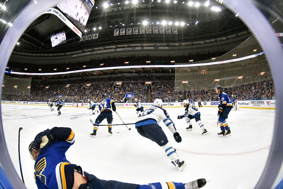 NHL: APR 20 Stanley Cup Playoffs First Round - Jets at Blues