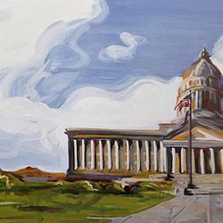 "Capitol in Color" by Kendra Elaine Cox of Jordan High School is one of the award-winning art pieces included in the 43rd annual Utah All-State High School Art Show. Winners were honored at the Capitol in Salt Lake City on Wednesday, Feb. 25, 2015.  