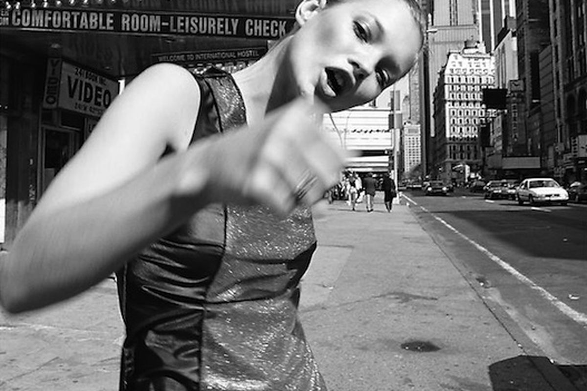 Kate Moss, model par excellence and now, art dealer. Image via <a href="http://arrestedmotion.com/2010/11/teaser-basel-week-miami-10-kate-moss-portfolio-danzinger-projects/katemoss_portfolio_4/">ArrestedMotion</a>.<br>