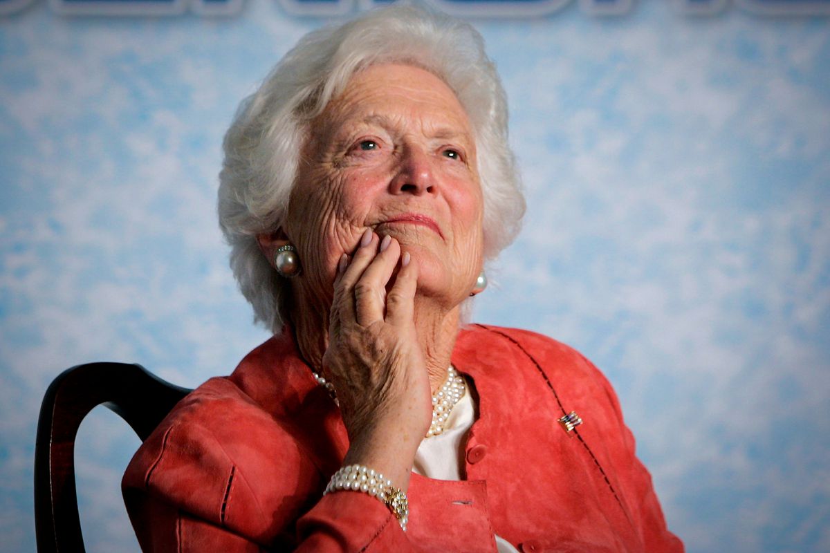 Former first lady Barbara Bush was the wife of President George H.W. Bush and mother of George W. Bush.