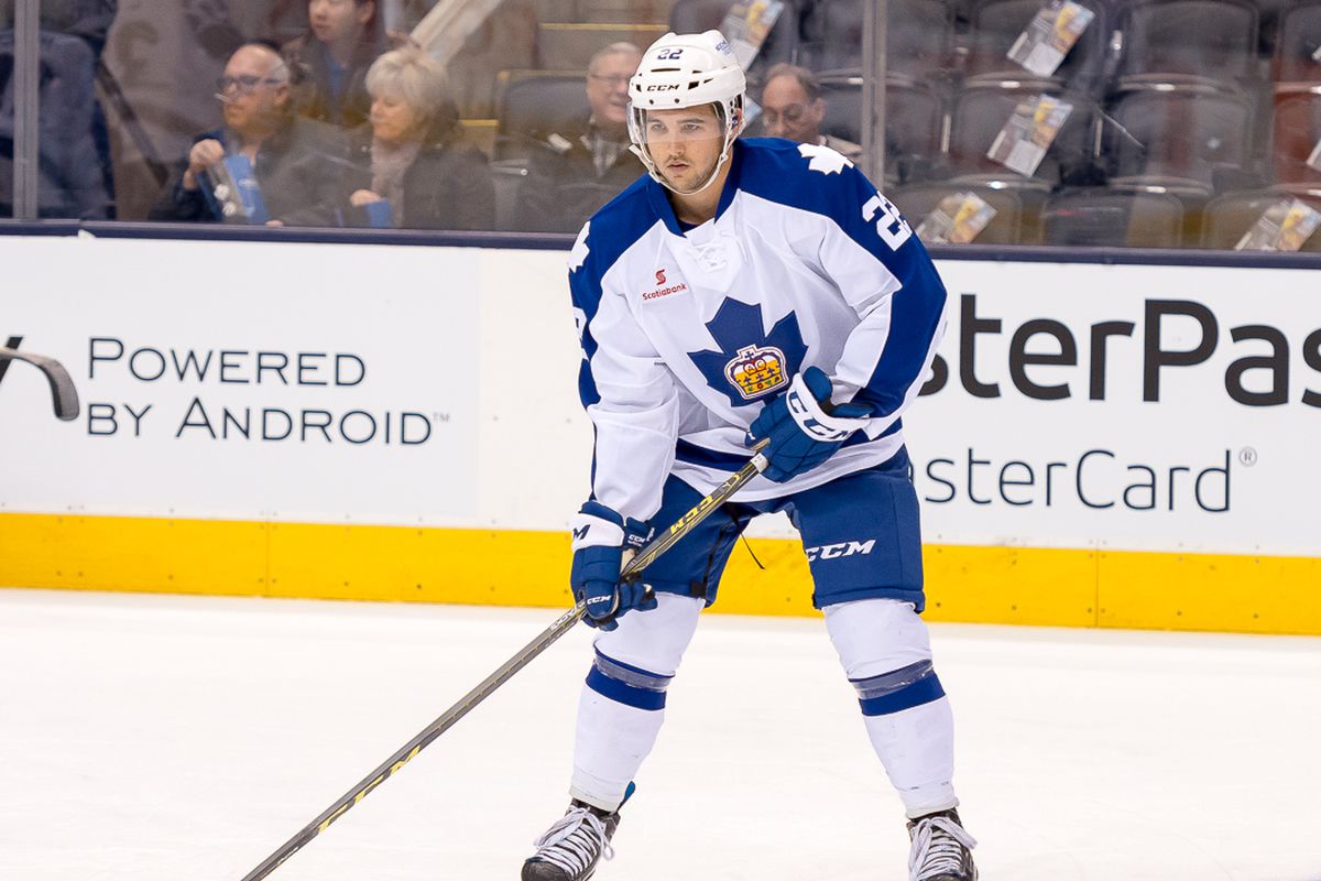 Shane Conacher made his pro-hockey debut with the Marlies today.