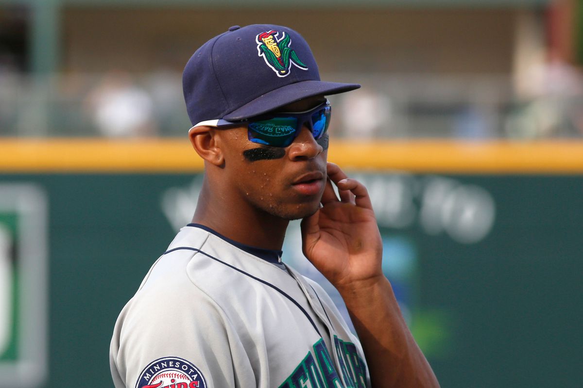 Byron Buxton, standing still, just how the organization likes it.
