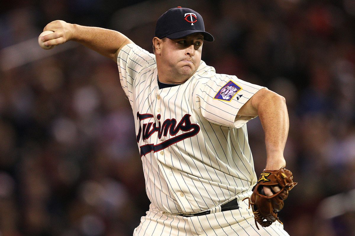 Apr 23, 2012; Minneapolis, MN, USA: Minnesota Twins relief pitcher Matt Capps (55) delivers a pitch in the ninth inning against the Boston Red Sox at Target Field. The Red Sox won 6-5. Mandatory Credit: Jesse Johnson-US PRESSWIRE