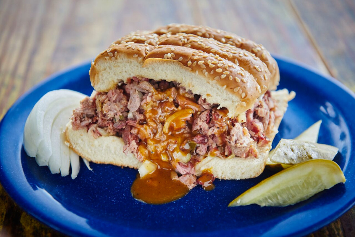 Salt Lick BBQ’s barbecue sandwich