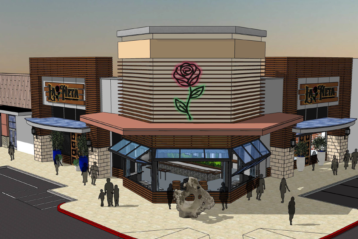 A rendering of a future restaurant