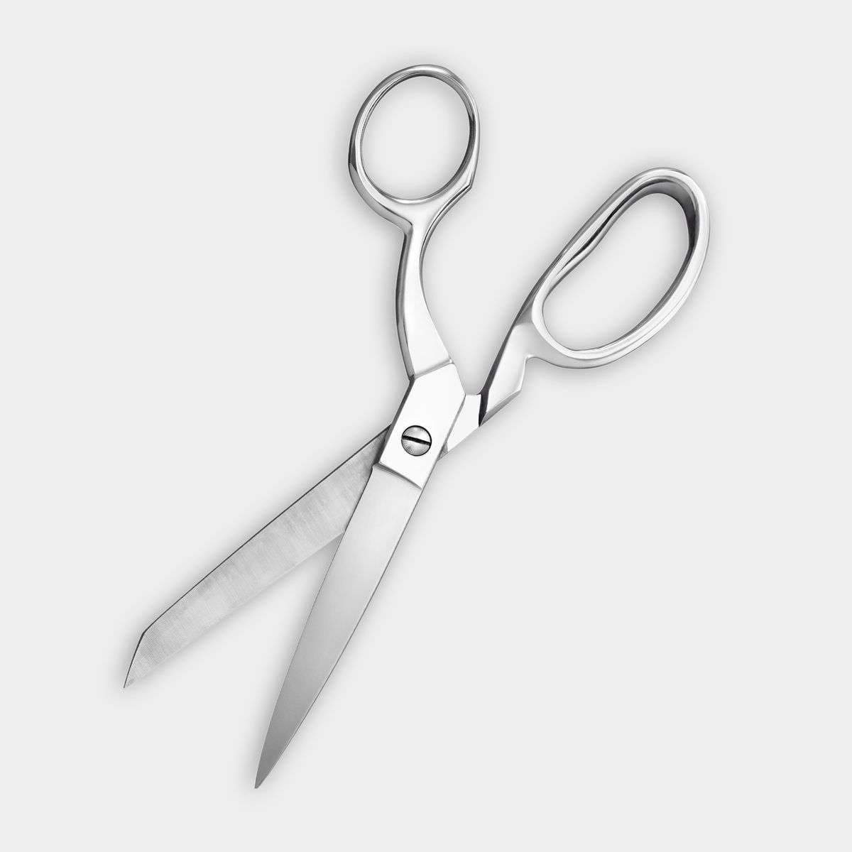scissors on grey background