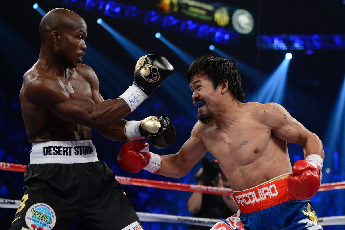 Will Manny Pacquiao and Timothy Bradley rematch in November? The ball is in Pacquiao's court, and Bradley thinks Manny might be scared. (Photo by Kevork Djansezian/Getty Images)