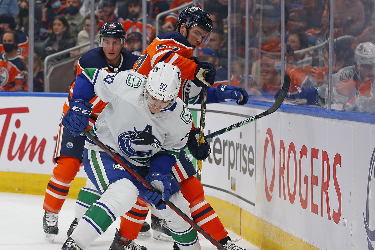 NHL: Vancouver Canucks at Edmonton Oilers