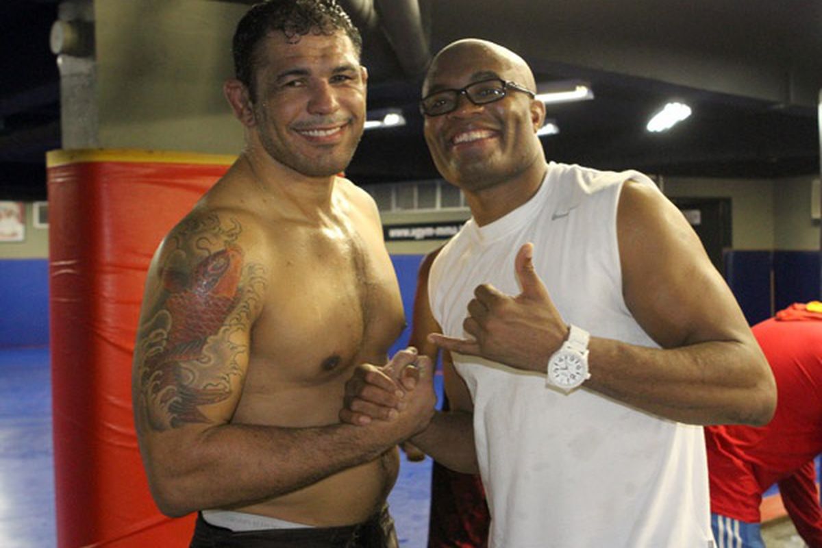 Antonio Rodrigo Nogueira and Anderson Silva emerged victorious at UFC 134 in Rio de Janeiro, Brazil. <em>Photo by Marcelo Alonso for <a href="http://www.sherdog.com/pictures/gallery/fighter/f_1356/136327/27" target="new">Sherdog.com</a></em>