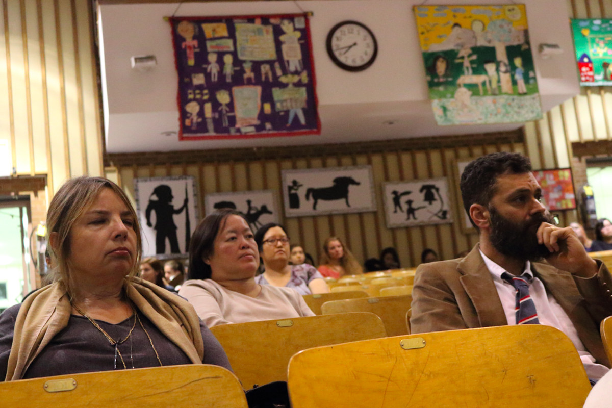 Parents and school leaders met on Oct. 19 to discuss the new admissions plan.