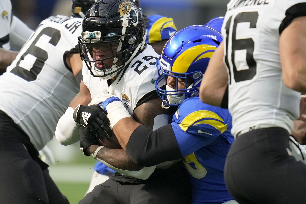 Los Angeles Rams defeated the Jacksonville Jaguars 37-7 during a NFL football game at SoFi Stadium in Inglewood.