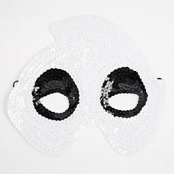 Sequined ghost mask, <a href="http://us.asos.com/ASOS/ASOS-Halloween-Ghost-Mask/Prod/pgeproduct.aspx?iid=4354266&cid=14264&sh=0&pge=0&pgesize=204&sort=-1&clr=White&totalstyles=220&gridsize=3">$15</a>