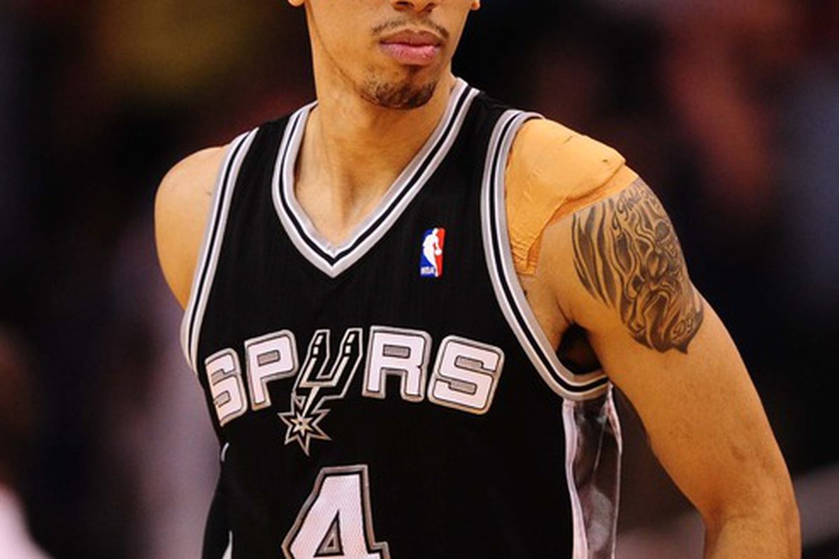 Mar. 27, 2012; Phoenix, AZ, USA; San Antonio Spurs guard/forward Danny Green during game against the Phoenix Suns at the US Airways Center. The Spurs defeated the Suns 107-100. Mandatory Credit: Mark J. Rebilas-US PRESSWIRE