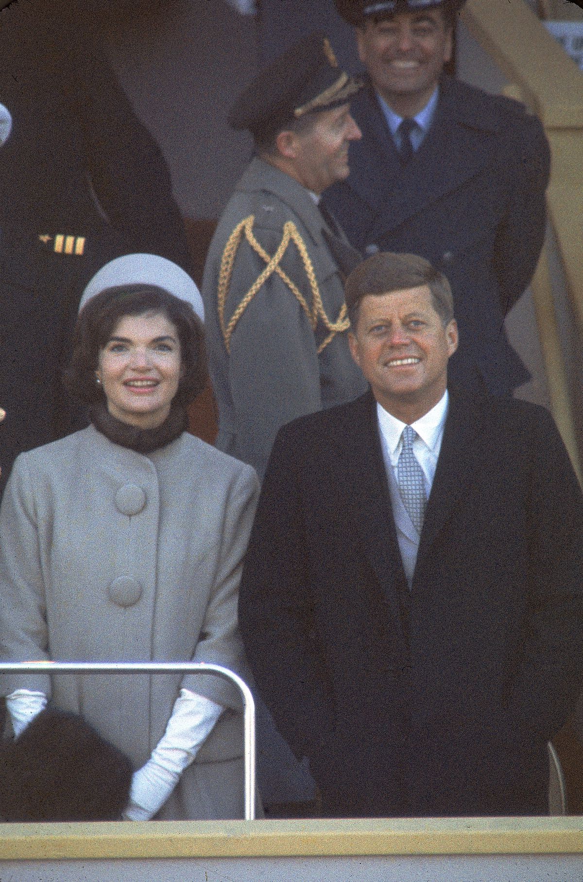 Jackie Kennedy at her husband’s inauguration, 1961