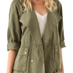 <a href="http://www.shopbop.com/infantry-jacket-current-elliott/vp/v=1/845524441945898.htm?folderID=2534374302066271&fm=other-shopbysize&colorId=11689">This utilitarian jacket</a> would look great on a "Revolution" or "Lost" cast member, which means it wo