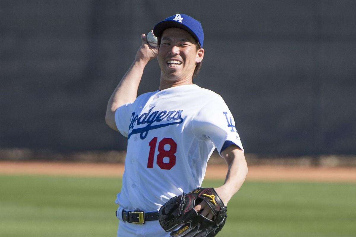 New Dodger Kenta Maeda is one of several question marks in Los Angeles's rotation.