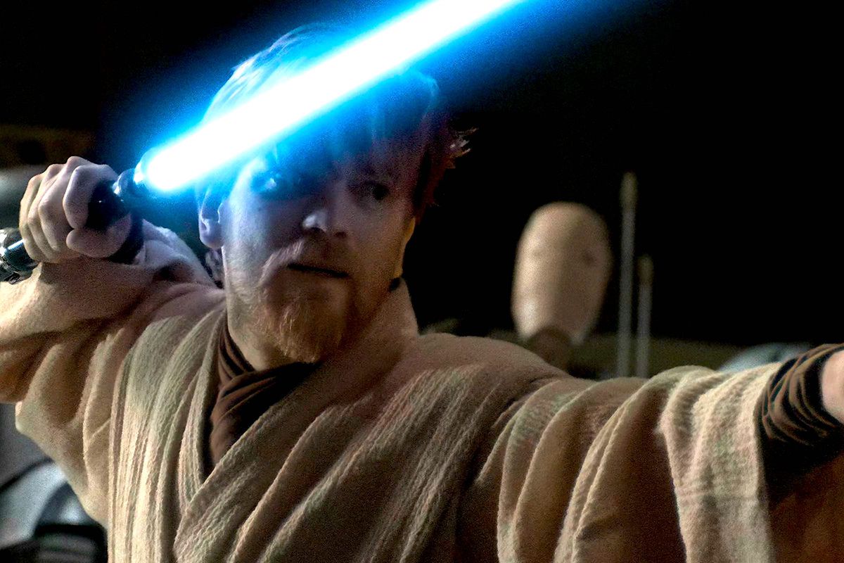 Obi-Wan fighting General Grievous in Revenge of the Sith