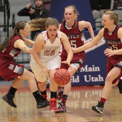 Kanab defeated North Sevier 56-51 on Feb. 27, 2015 in the 2A girls semifinals.