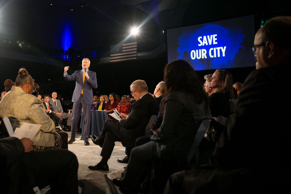 Mayor Bill de Blasio delivers his State of the City address.