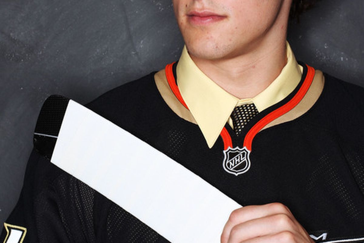 A stoic John Gibson calculates the number of girls he's going to get now that he's playing major junior instead of at Michigan. 