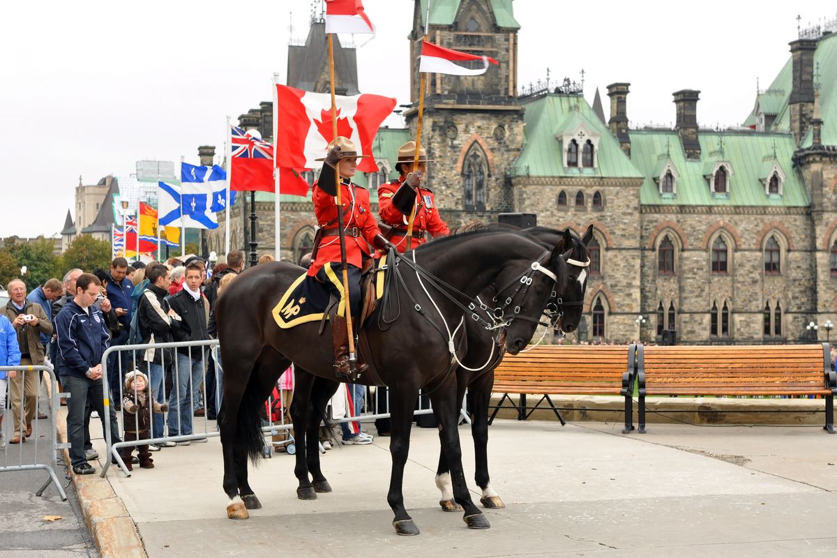 Canadian Mounties in Ottawa.