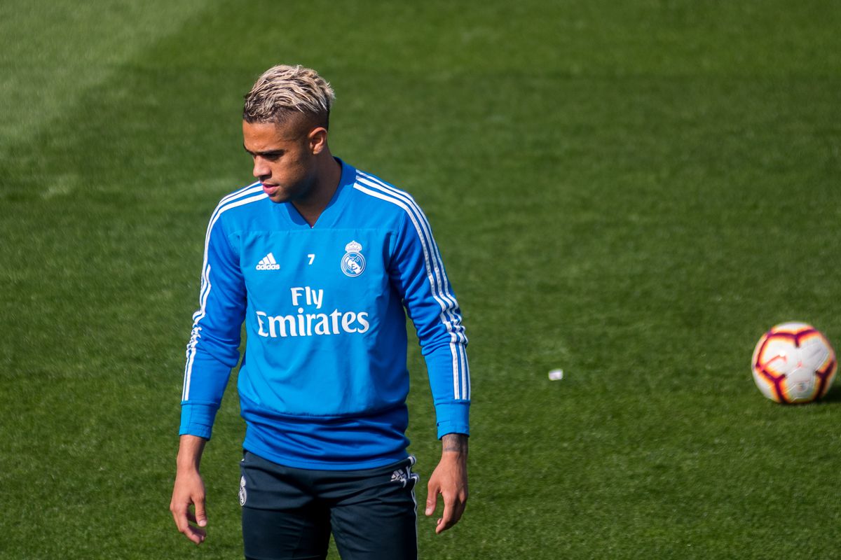 Real Madrid player Mariano Diaz Mejia during a training...