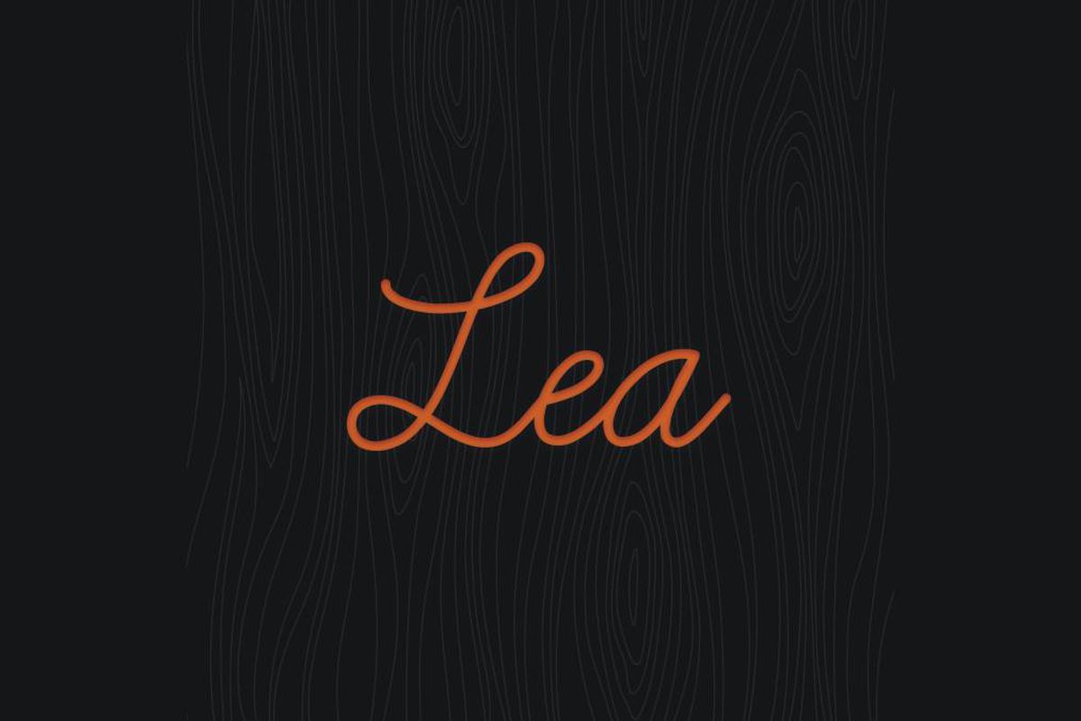 The logo for Lea, a new restaurant in Westmount