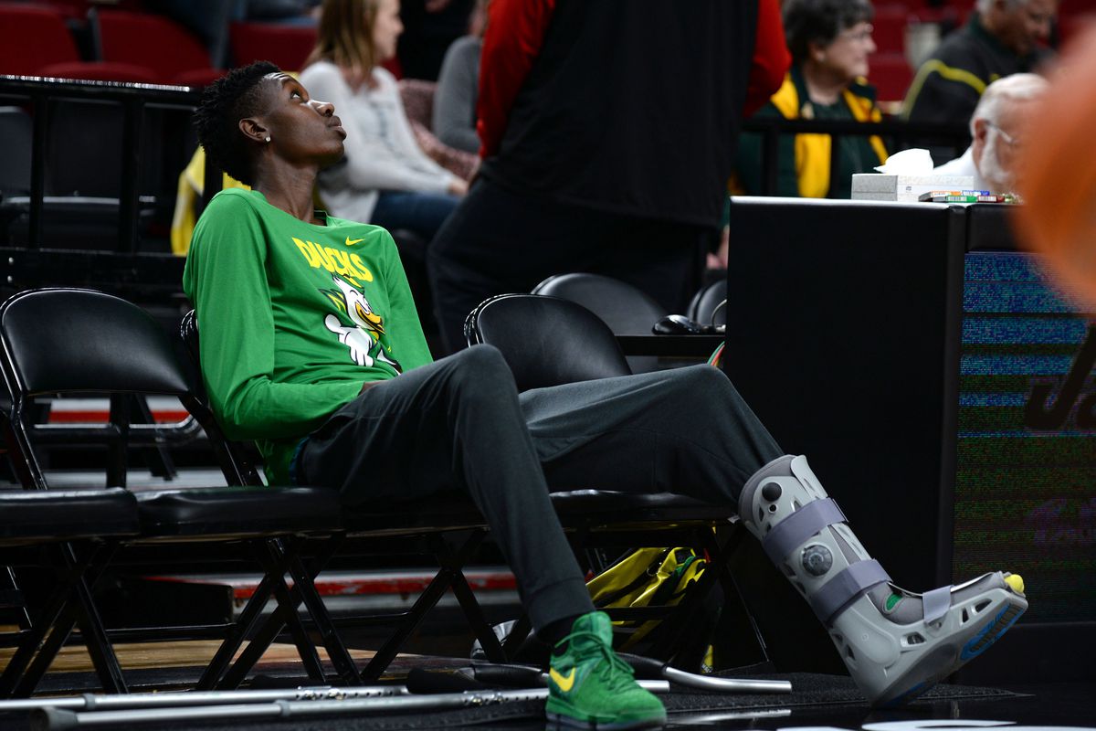Boucher is out of the boot but a game time decision tonight for Oregon