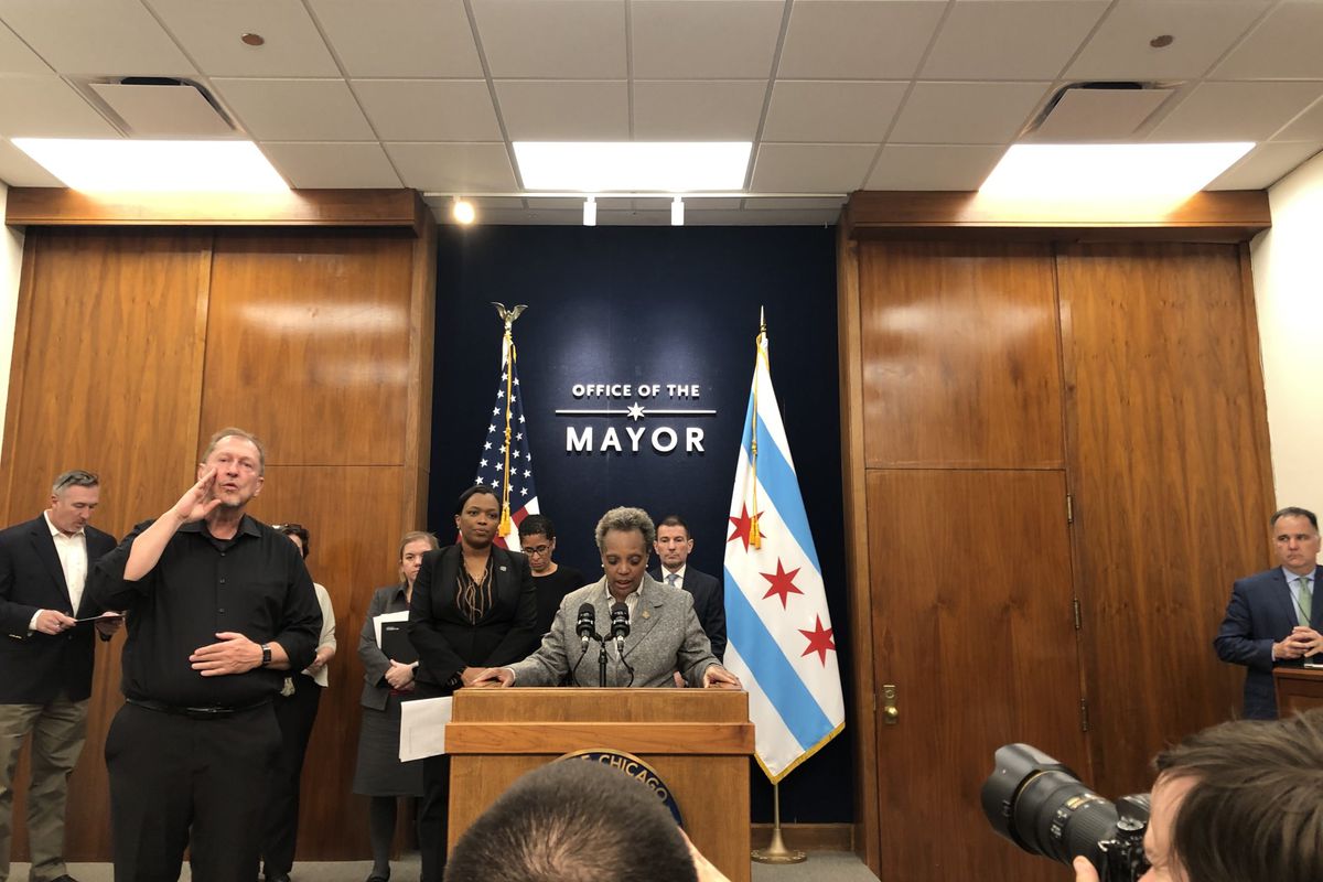 Chicago Mayor Lori Lightfoot speaks Friday about how the state-ordered closure of schools for two weeks, to guard against the novel coronavirus, will affect city schools and families.