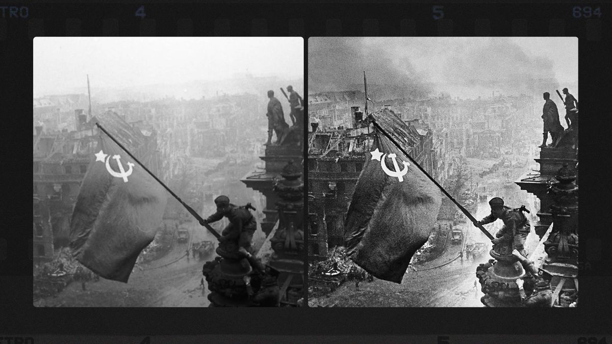 Staline avant Photoshop (Evgueni Khaldei, Berlin, 2 mai 1945)