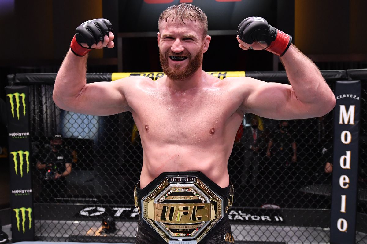 Jan Blachowicz after his fight with Israel Adesanya at UFC 259. 